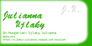 julianna ujlaky business card